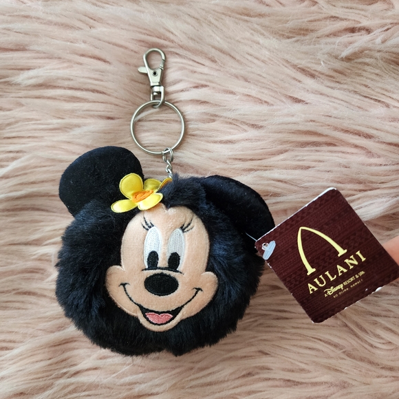 Disney Accessories - Disney Aulani Minnie Mouse Plush Keychain Hawaii Pom Pom